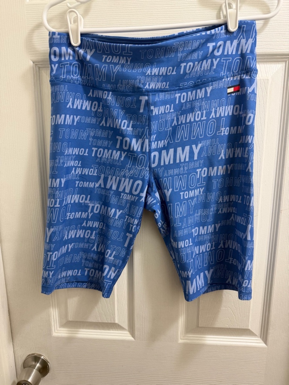Tommy Hilfiger Blue All-Over Logo Cycling Shorts